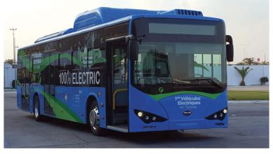 Photo of Un bus électrique BYD à l’aéroport Tunis-Carthage
